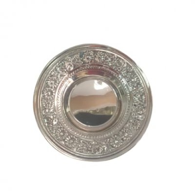 Altılı Çiçek Motifli Çay Tabağı