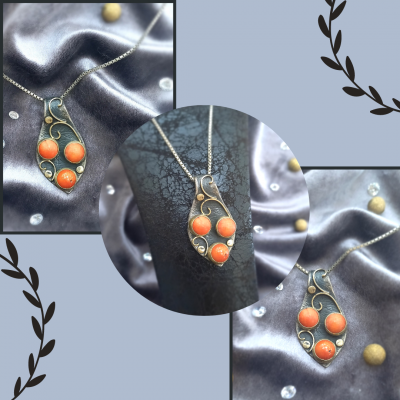 Mercan Taşlı Kolye