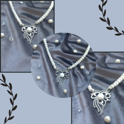 İncili Gümüş Kolye